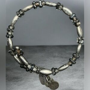 Alex and Ani Revelery silver Rafaelian Beaded finish Bracelet